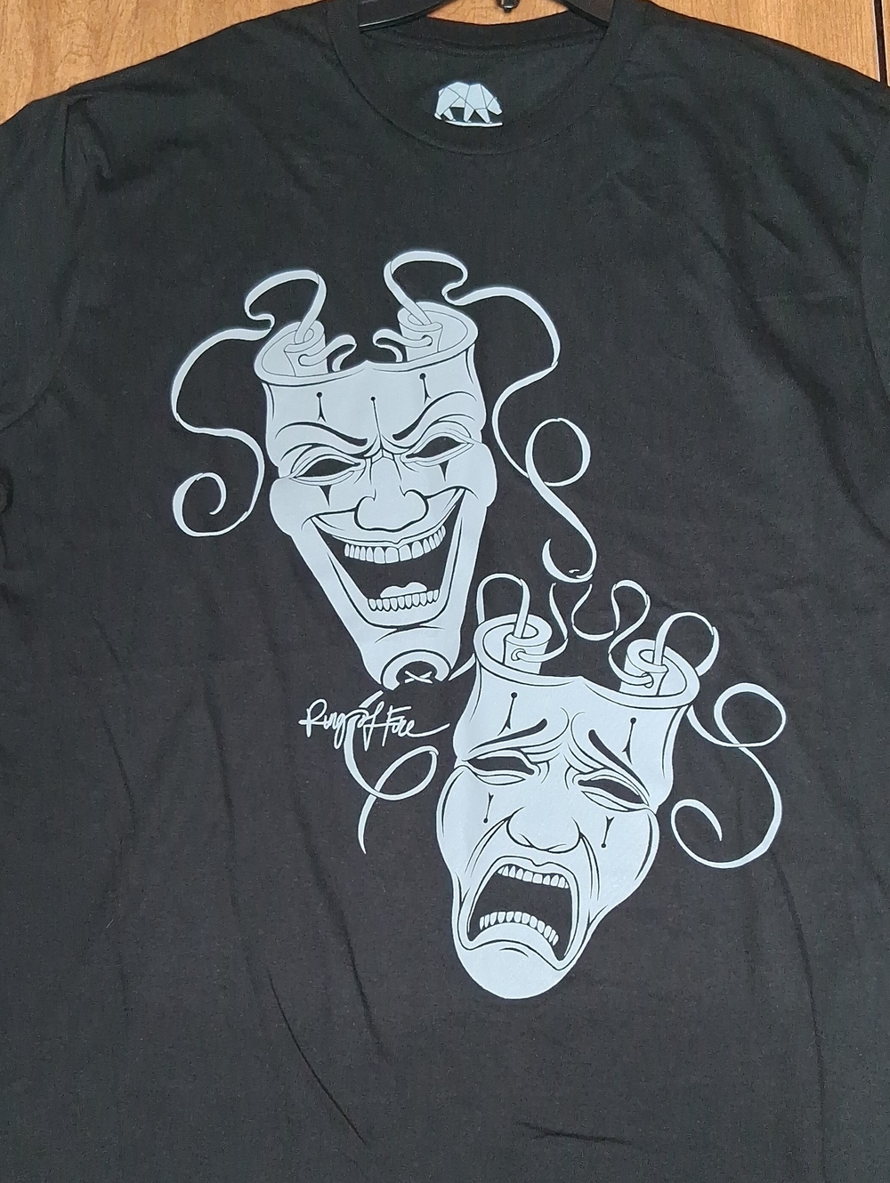"RING OF FIRE" Black Laugh Now/Cry Later Graphic Men’s T-Shirt